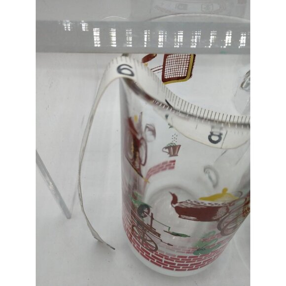 4 Hazel Atlas Vintage Kitchen-ThemedGlass Beer Mugs/1950's Root Beer W/Red Brick - Picture 2 of 9